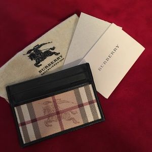 Burberry Checkprint Credit Card Wallet